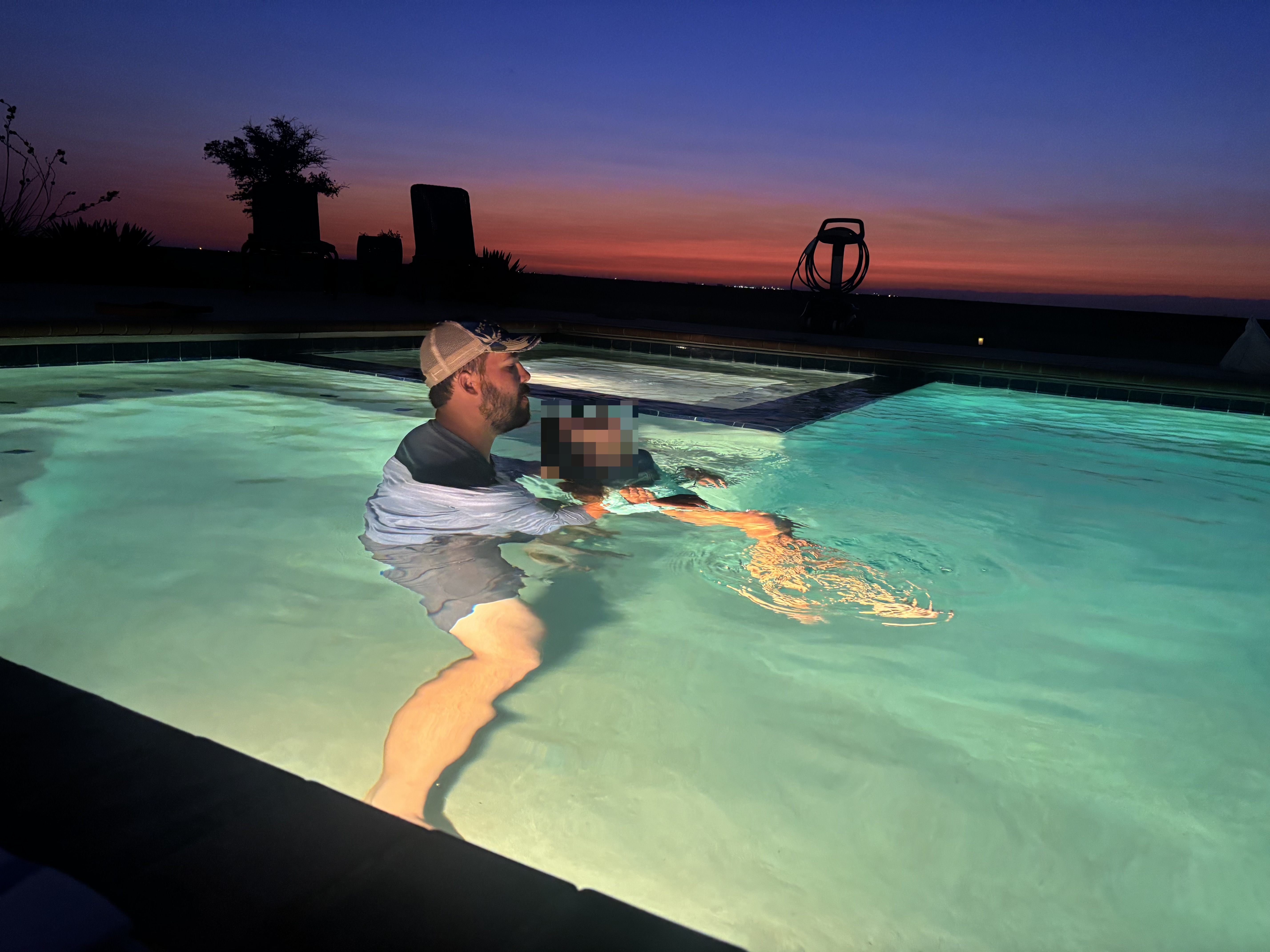 Daniel Paiva conducting ISR lesson at sunset